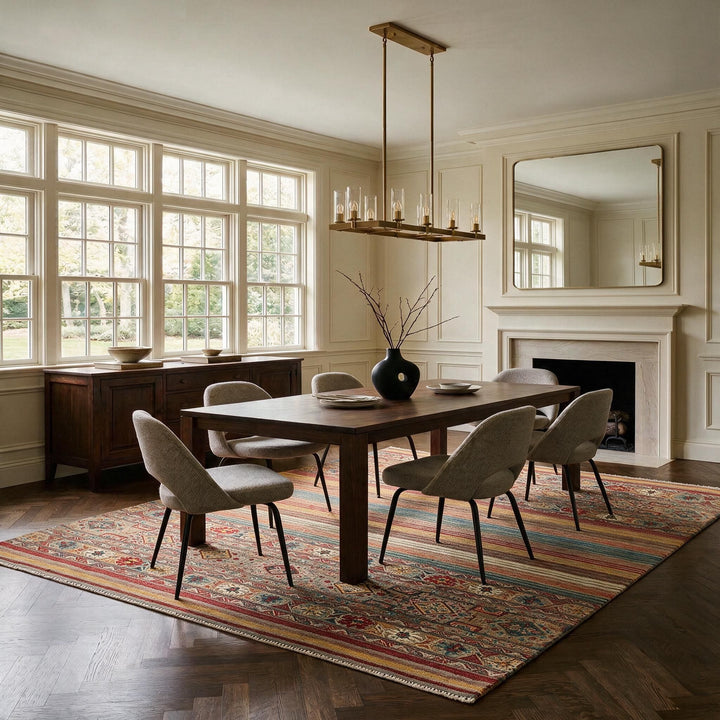 Multicolored Traditional Wool Rug - 8'1" x 11'5"