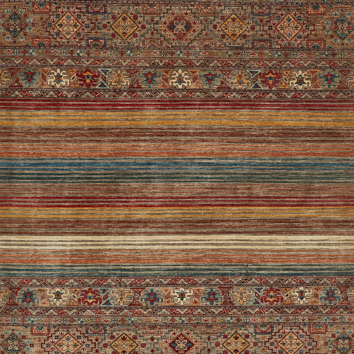 Multicolored Traditional Wool Rug - 8'1" x 11'5"