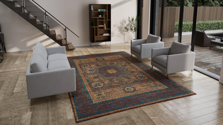 Multi Traditional Wool Rug - 9'11" x 13'2"