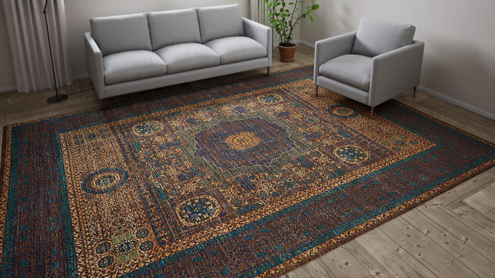 Multi Traditional Wool Rug - 9'11" x 13'2"