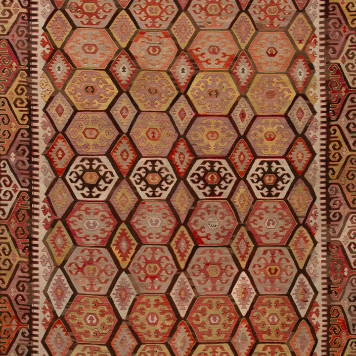 Vintage Flatweave Wool Rug - 5'9" x 14'4"