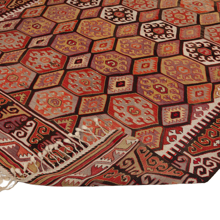 Vintage Flatweave Wool Rug - 5'9" x 14'4"