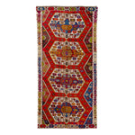 Red Vintage Wool Kilim Rug - 5'6" x 12'2"