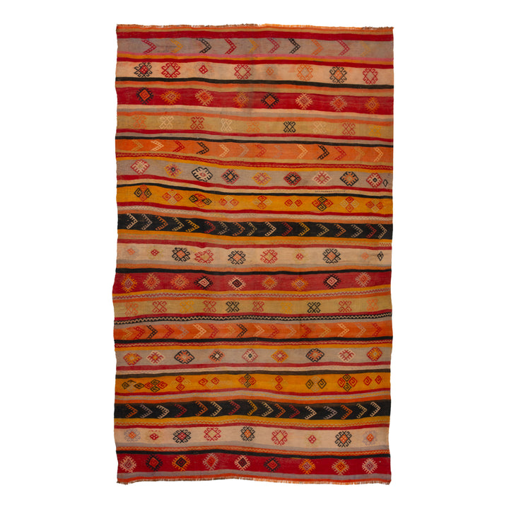 Vintage Wool Kilim Rug - 6'5" x 11'2"