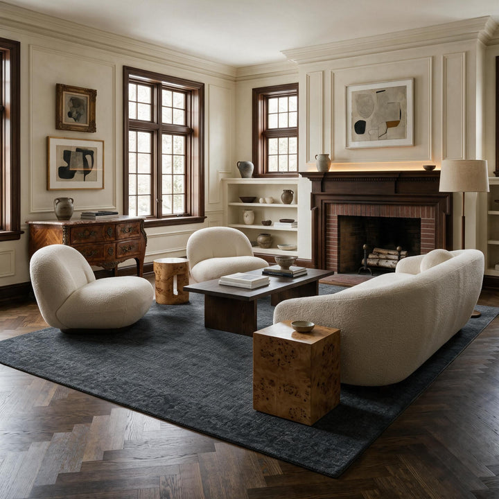 Charcoal Stelle Hub Wool Rug - 9' x 12'