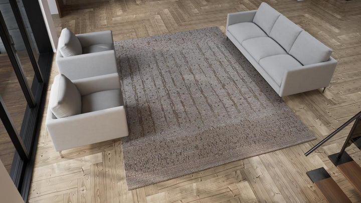 Brown Stelle Transitional Wool Rug - 9' x 12'
