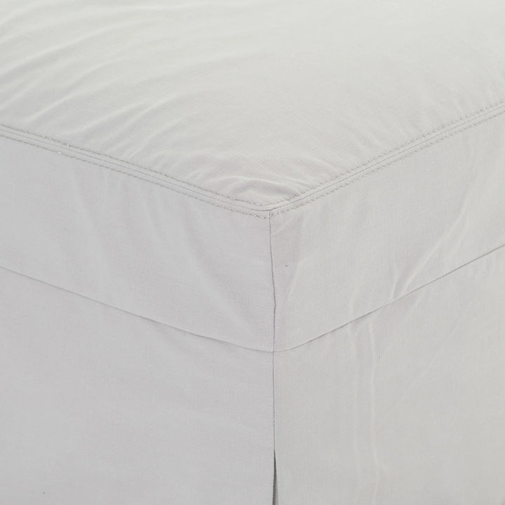 Martha's Vineyard Slipped Storage Ottoman Delilah, Cotton / Dove