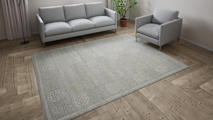 Grey Transitional Wool Rug - 7'1" x 9'1"