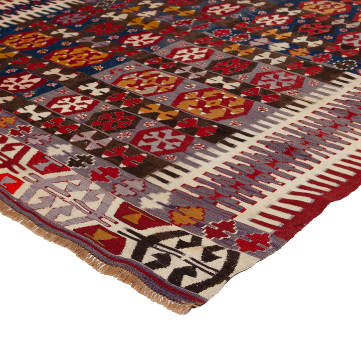 Vintage Flatweave Wool Turkish Kilim Runner - 5'3" x 12'3"