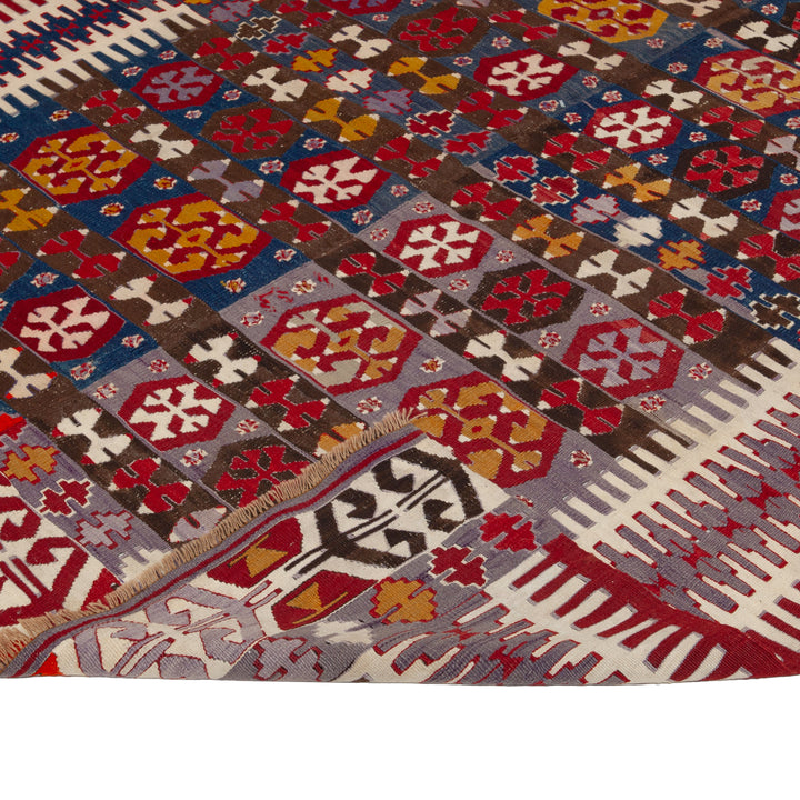 Vintage Flatweave Wool Turkish Kilim Runner - 5'3" x 12'3"