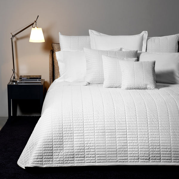 Spoleto Quilted Coverlet & Shams Pillow Shams / Standard / White