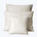 Spoleto Quilted Coverlet & Shams Pillow Shams / Standard / Ivory