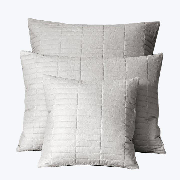 Spoleto Quilted Coverlet & Shams Pillow Shams / Standard / Pearl