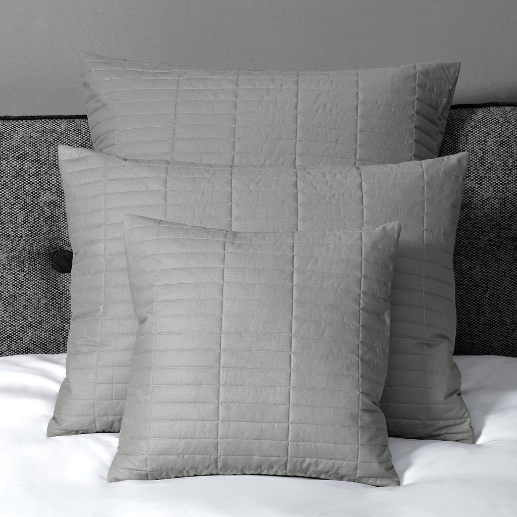 Spoleto Quilted Coverlet & Shams Pillow Shams / Standard / Silver Moon