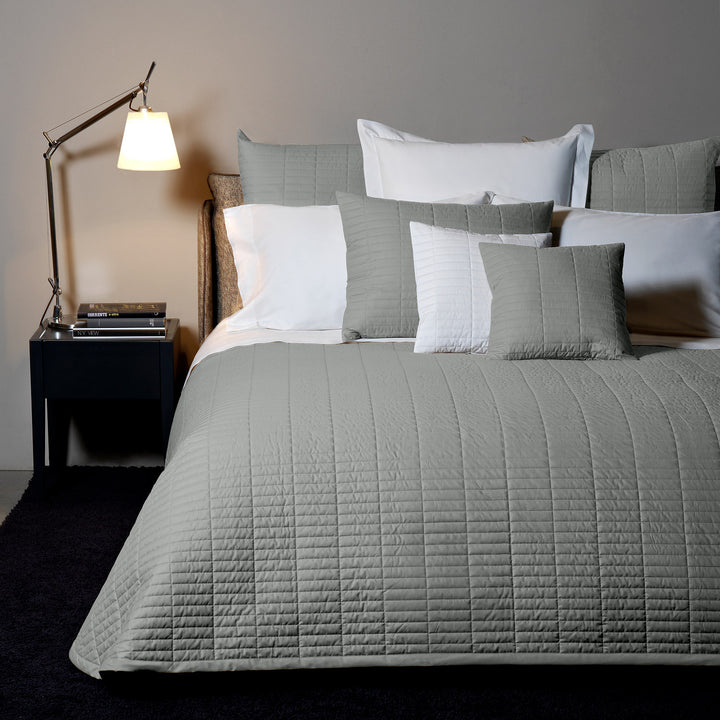 Spoleto Quilted Coverlet & Shams Pillow Shams / Standard / Silver Moon