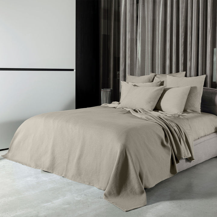 Olivia Coverlet & Shams Pillow Sham / Euro / Beige