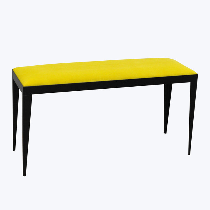 Flatiron Upholstered Bench Yellow