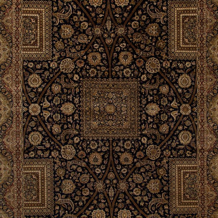 Brown Traditional Wool Rug - 12'2" x 18'4"