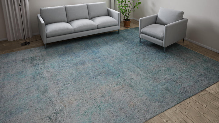 Blue Samsara Silk Rug - 10' x 13'7"