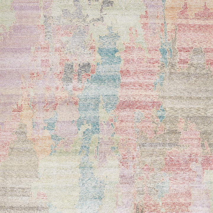Abstract pastel textured surface with distressed weathered appearance in colors.
