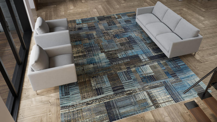 Blue Alchemy Transitional Wool Silk Blend Rug - 11'1" x 14'3"
