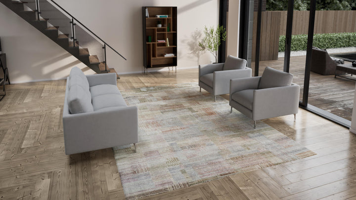 Multicolored Alchemy Transitional Wool Silk Blend Rug - 8'10"x13'3"