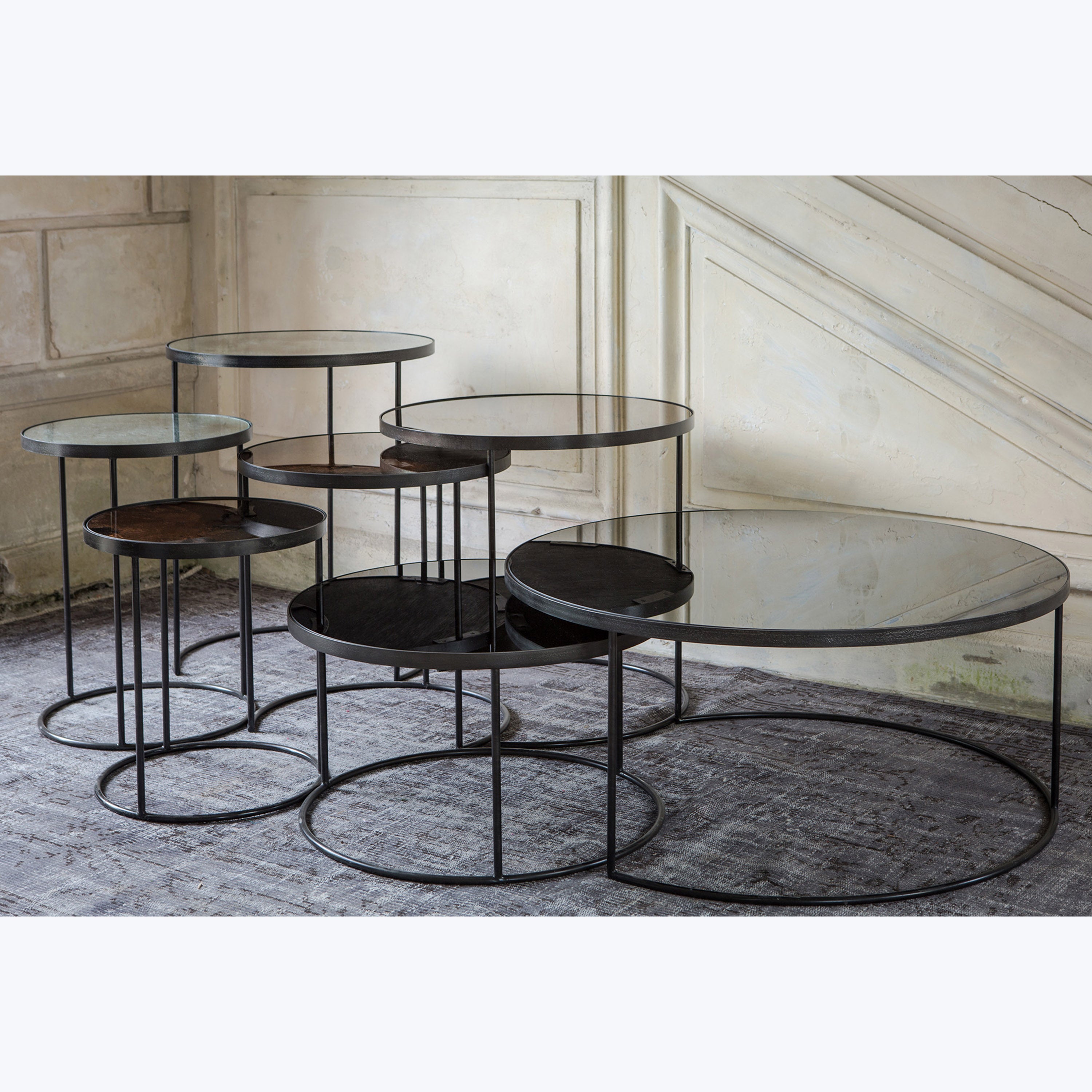 Reflect Coffee Nesting Tables Charcoal