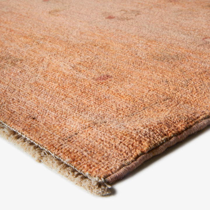 Plush beige and brown carpet with deep pile texture detail.