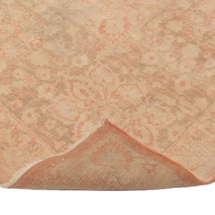 Beige Overdyed Wool Rug - 12'9" x 17'9"