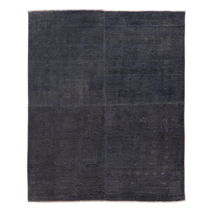 Overdyed Wool Rug - 4'2" x 4'6"