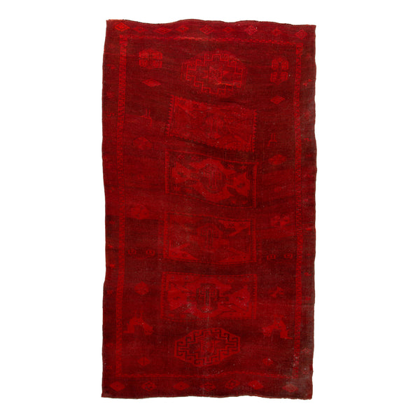 Red Overdyed Wool Rug - 6'10" x 6'10" Default Title