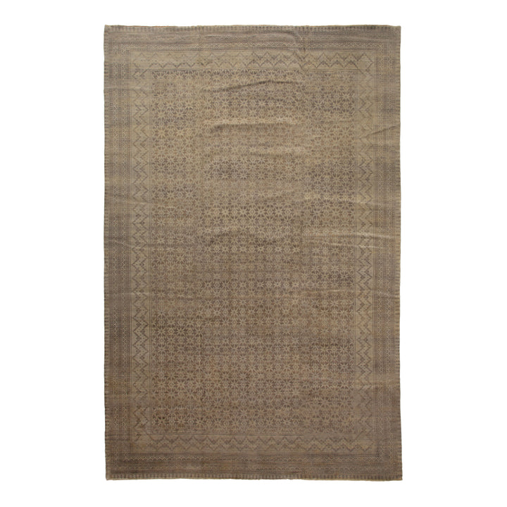 Beige Overdyed Wool Rug - 11'7" x 17'11"