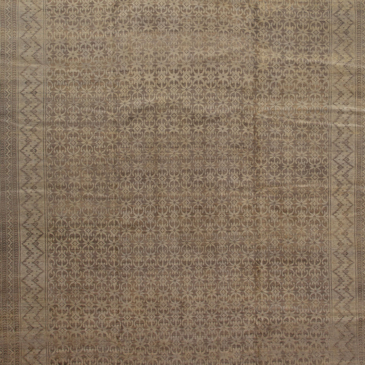 Beige Overdyed Wool Rug - 11'7" x 17'11"