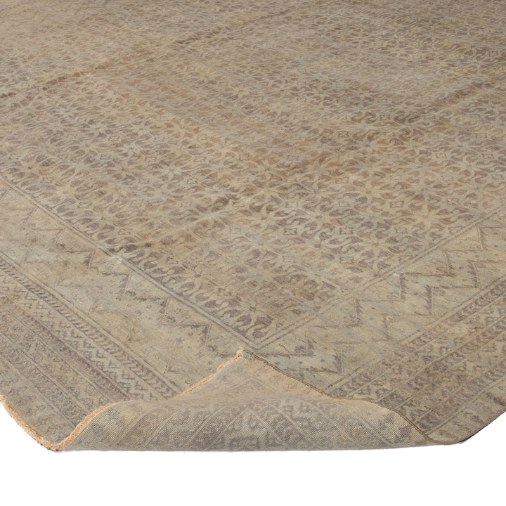 Beige Overdyed Wool Rug - 11'7" x 17'11"