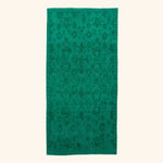 Green Overdyed Wool Rug - 6'4 x 14'
