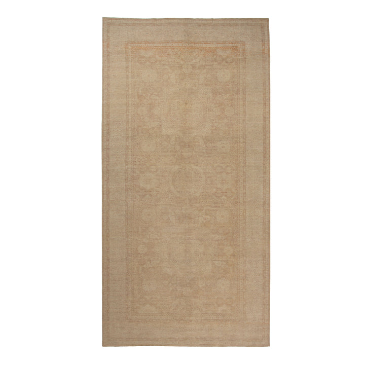 Beige Overdyed Wool Rug - 9'7" x 9'7"