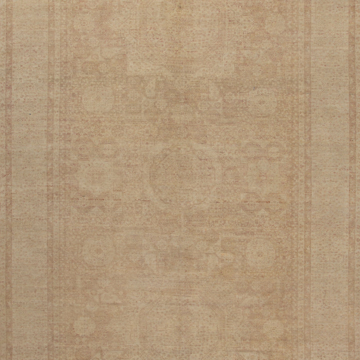 Beige Overdyed Wool Rug - 9'7" x 9'7"