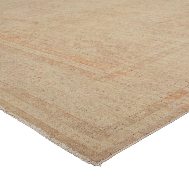 Beige Overdyed Wool Rug - 9'7" x 9'7"