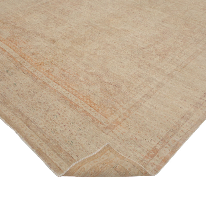 Beige Overdyed Wool Rug - 9'7" x 9'7"