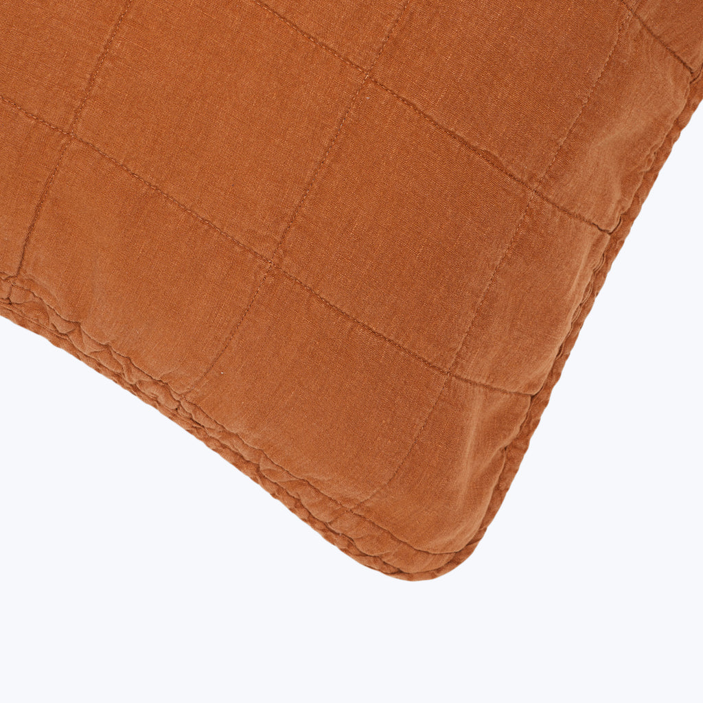 Simple Linen Quilt + Sham Terracotta Sham / Standard