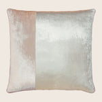Colorblock Velvet Pillow, Pearl