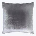 Square decorative pillow with ombre design in velvety texture.