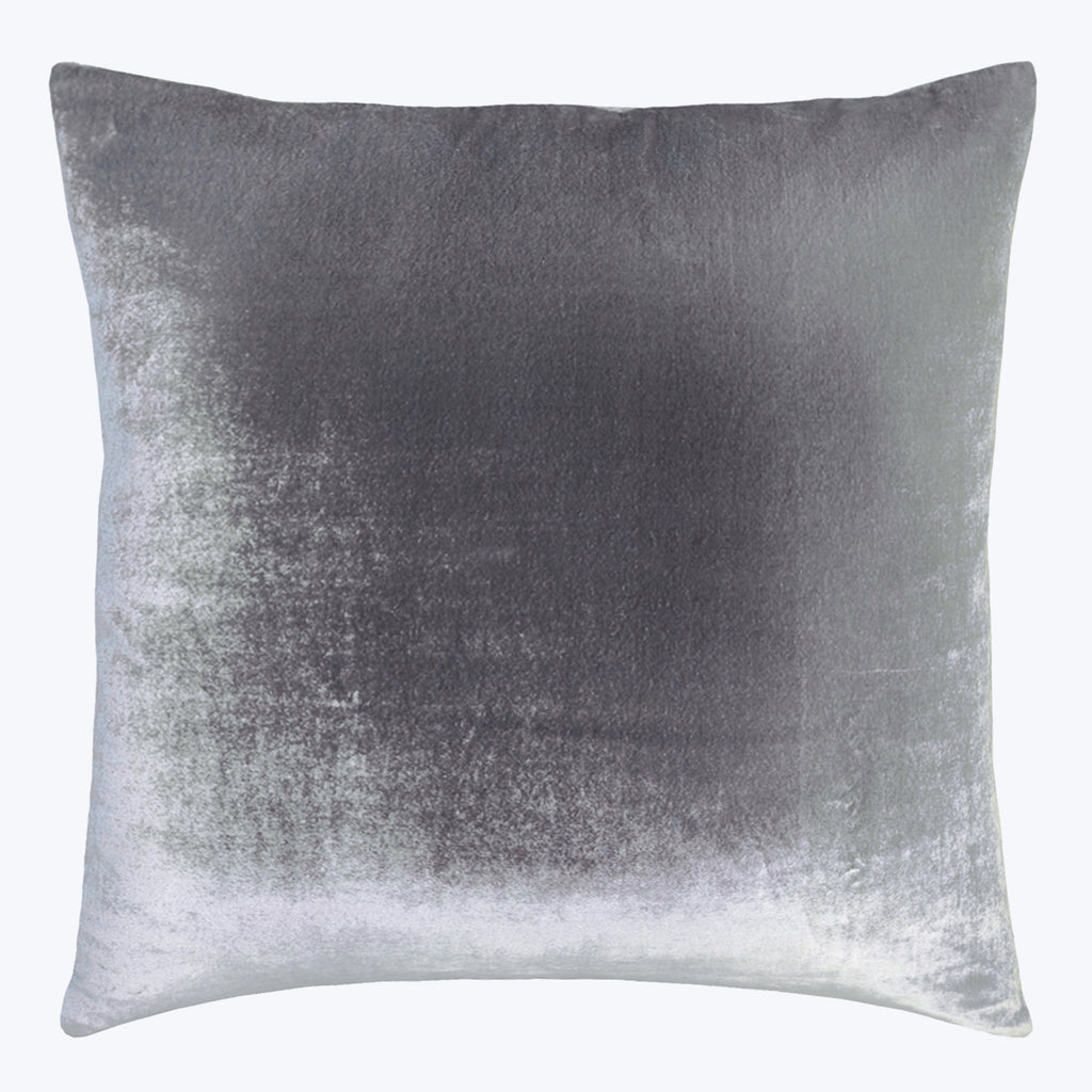 Ombre Velvet Pillow, Silver