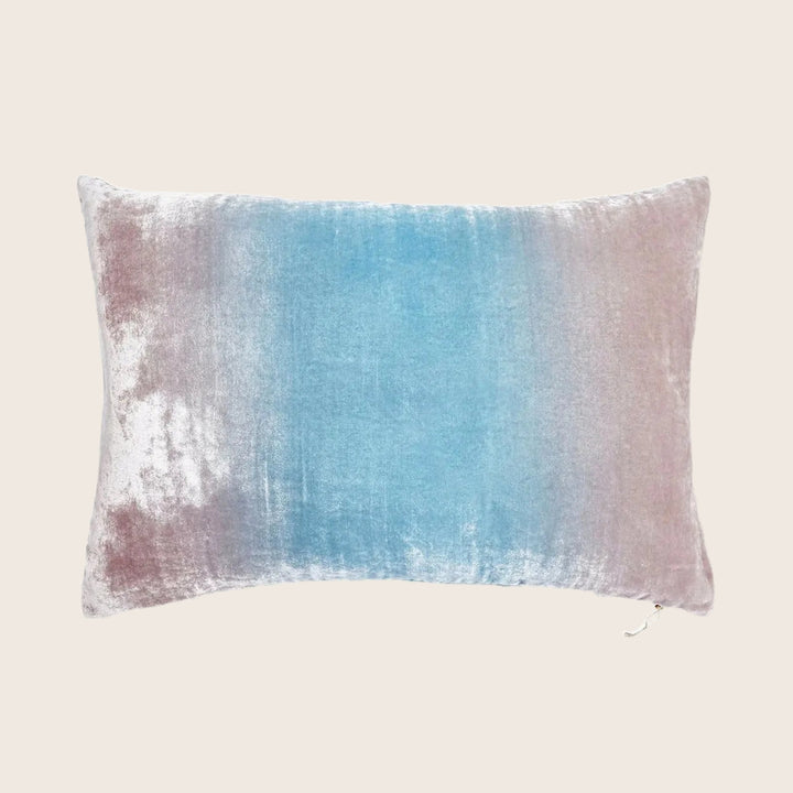 Ombre Velvet Pillow, Robins Egg