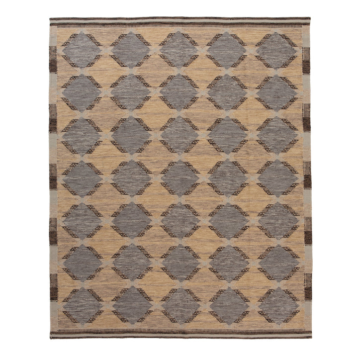 Flatweave Wool Cotton Silk Rug - 8'2"x10'3"