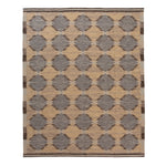 Flatweave Wool Cotton Silk Rug - 8'2"x10'3"