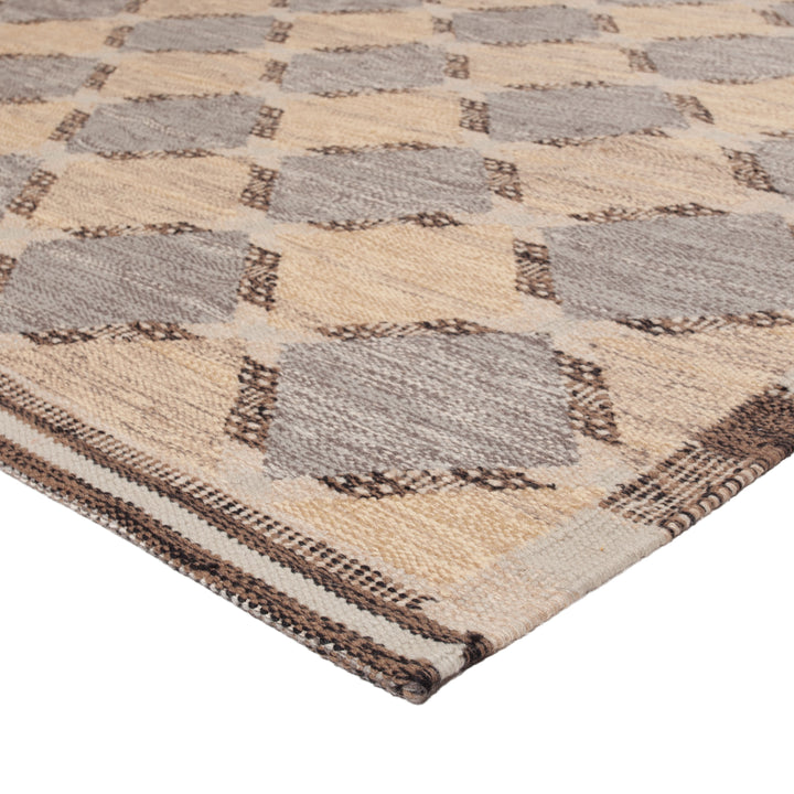 Flatweave Wool Cotton Silk Rug - 8'2"x10'3"