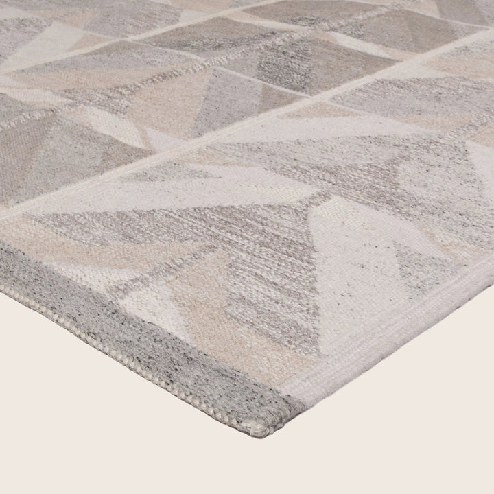 Grey Flatweave Wool Cotton Blend Rug - 5'10" x 15'7"
