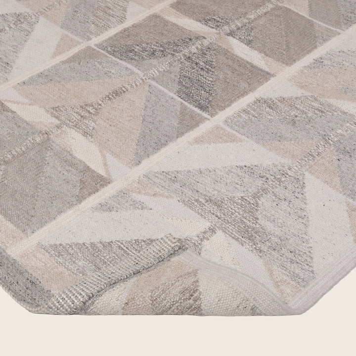Grey Flatweave Wool Cotton Blend Rug - 5'10" x 15'7"