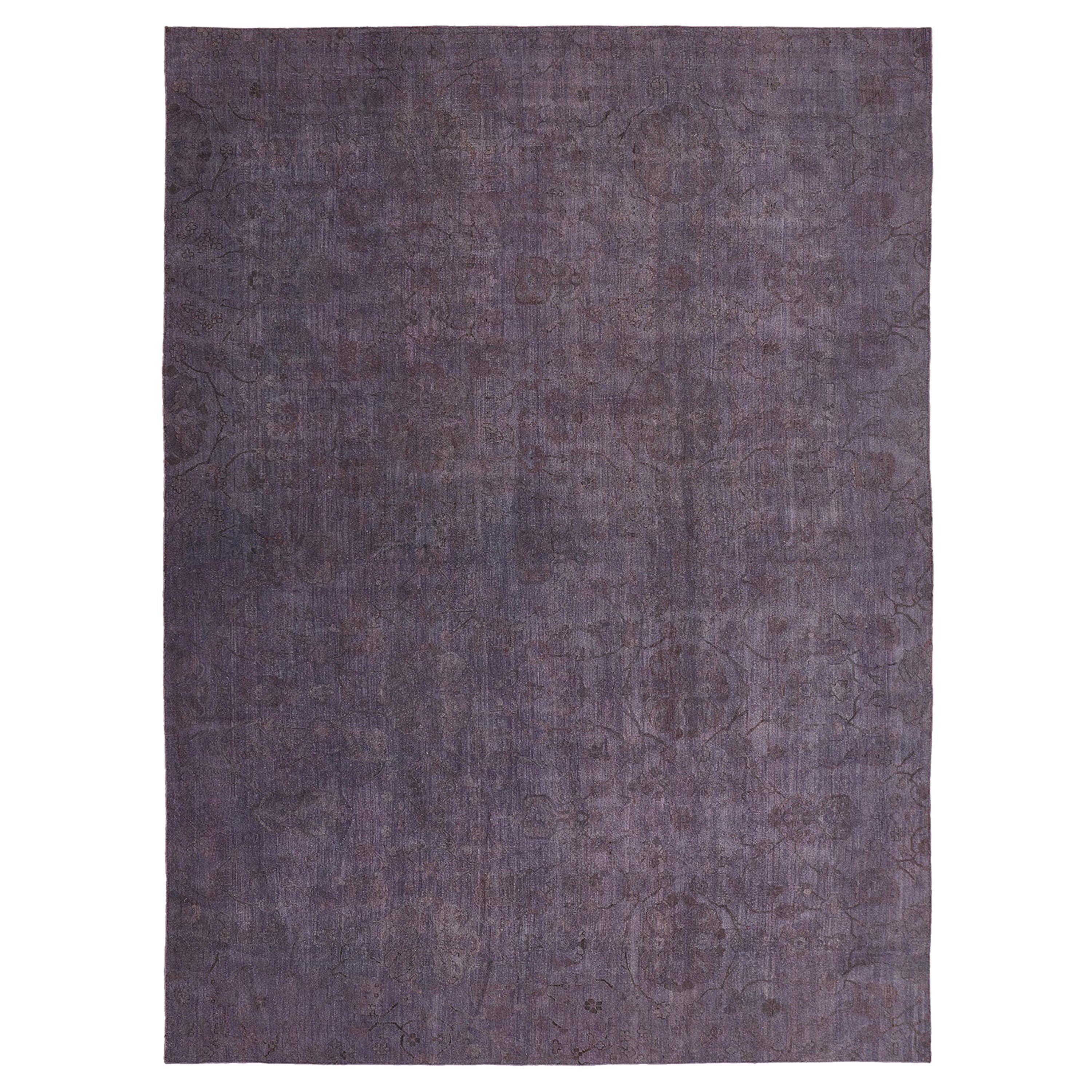 Purple Overdyed Wool Rug - 9'3" x 12'8"